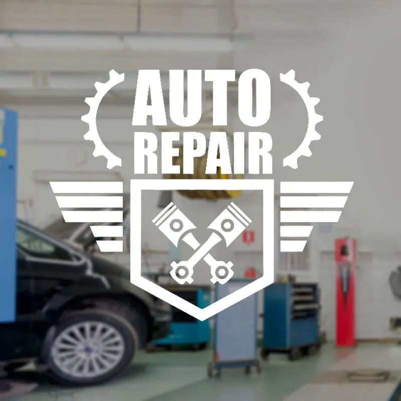 

Auto Repair Wall Decal Car Service Logo Vinyl interior Decoration window sticker Garage Shop Mural Removable Wallpaper A101