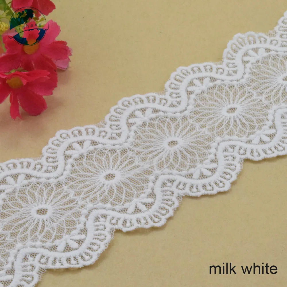 7 5 см шириной хлопок вышитый кружевной край шитье гипюровые ленты отделка