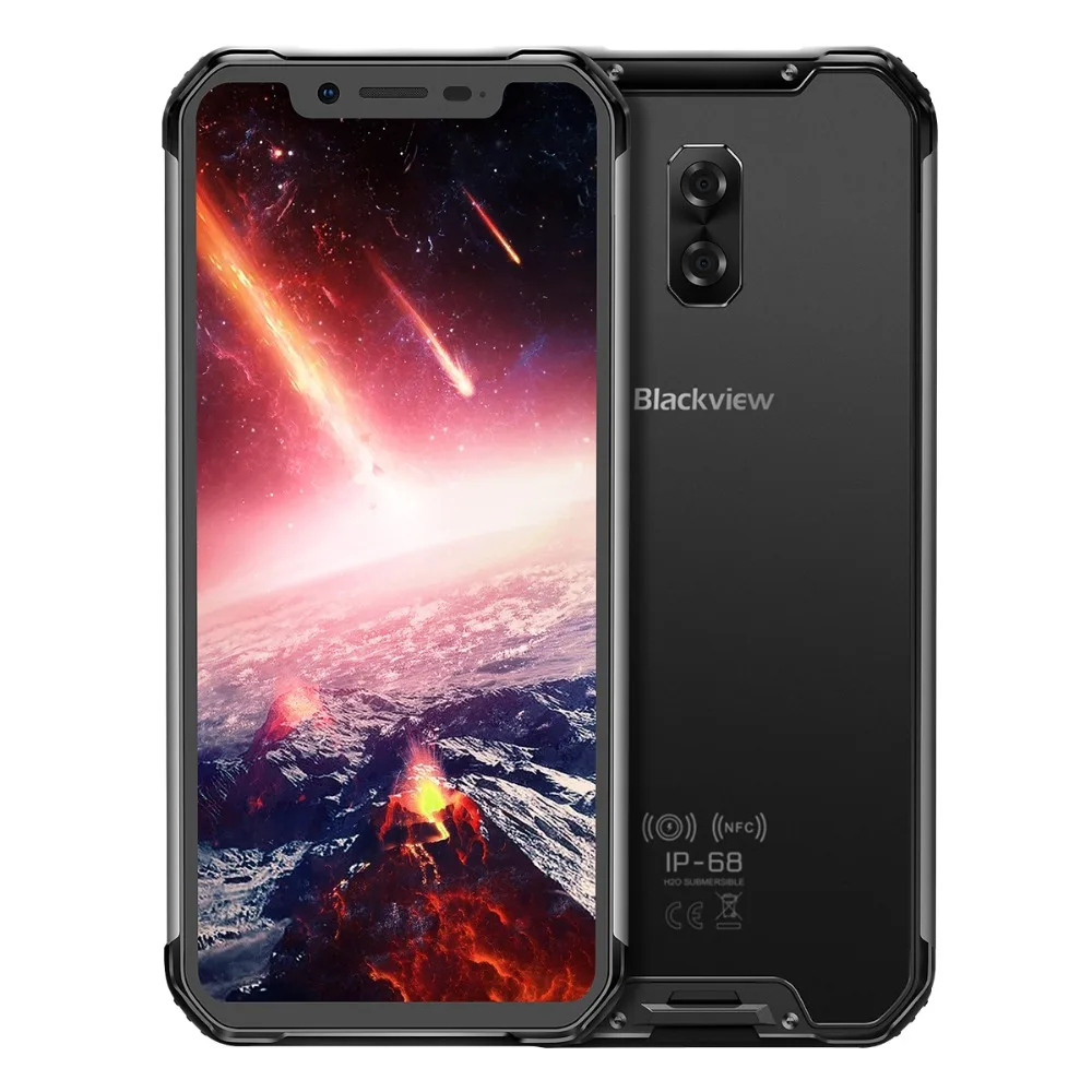 Оригинальный Blackview BV9600 pro IP68 Водонепроницаемый 19:9 6,21 дюйм Android 8,1 смартфон 6 ГБ + 128 Гб MT6771 5580 мА/ч, 4G, NFC OTG Мобильный телефон