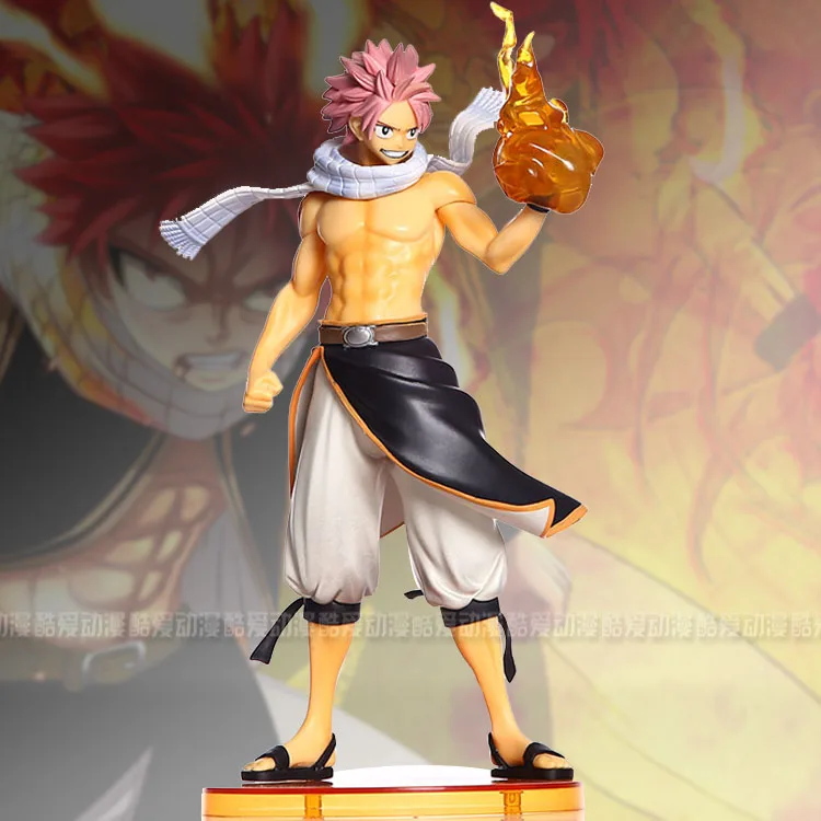 Горячая Распродажа Fairy Tail Нацу Dragneel костюме Fire Fist 23 см Рисунок Фигурка Игрушки