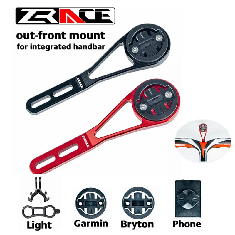 

ZRACE Bike Computer Holder for Bryton Gopro GARMIN Speedometer Mount CNC Bike Stopwatch Integrated Handlebar Out Front Holder