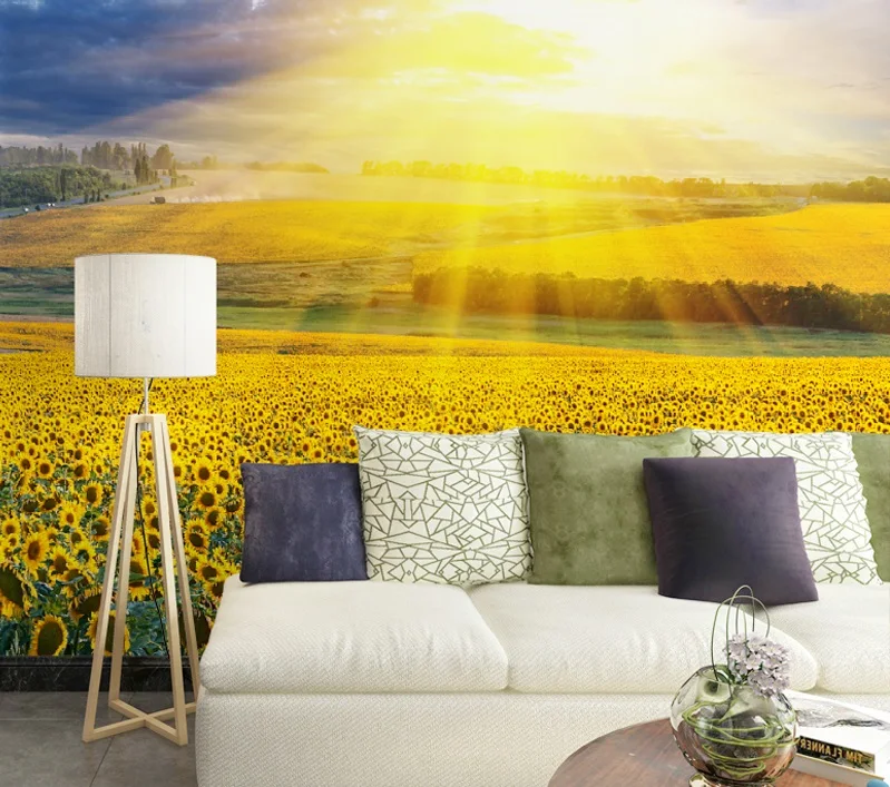 

Creative Oil Painting Sunflower Modular Canvas Art Landscape Sun Print and Poster Wall Picture for Living Room Home Decor