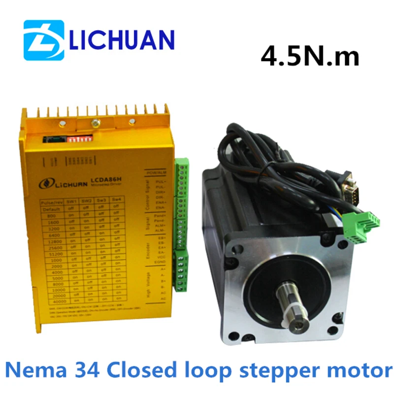4 5 N. m 2 фазы 86 замкнутый цикл шаговый Гибридный nema34 двигатель LCDA86H & LC86H280 комплект с