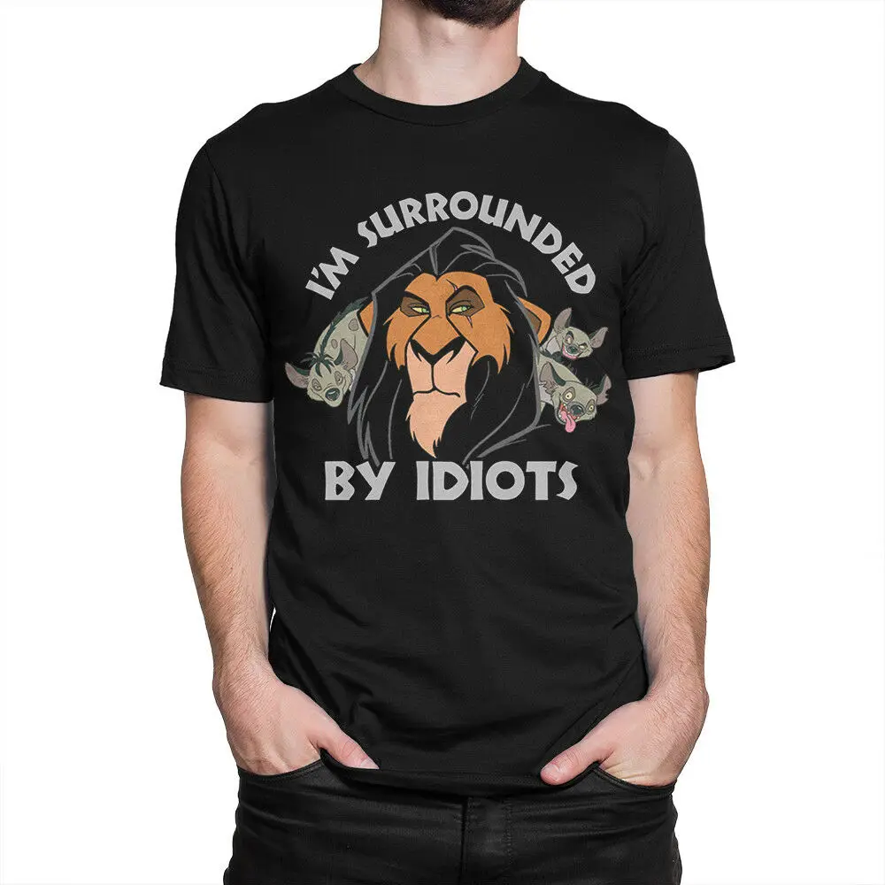 2019 забавная футболка со шрамом и надписью Idiots с изображением короля льва