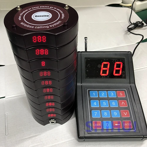 SHIHUI 20 Coaster пейджеры 1 клавиатура звонящий новый черный пейджер Беспроводная