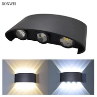 outdoor waterproof wall lamp for garden balcony porch light 2w4w6w8w stair led bedside wall light indoor decor wall sconce