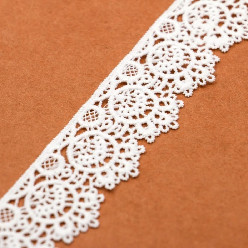 3 5 см белая полиэфирная ткань кружевная лента с вышивкой Fabric DIY Trims Warp Knitting Швейные