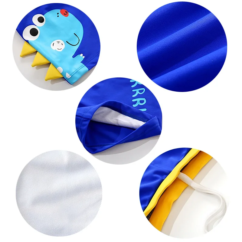 Baby Boy Swimming Trunks Cartoon Dinosaur Bathing Suit Children Swim Shorts Kids Beach Swimwear Pool With Cap |