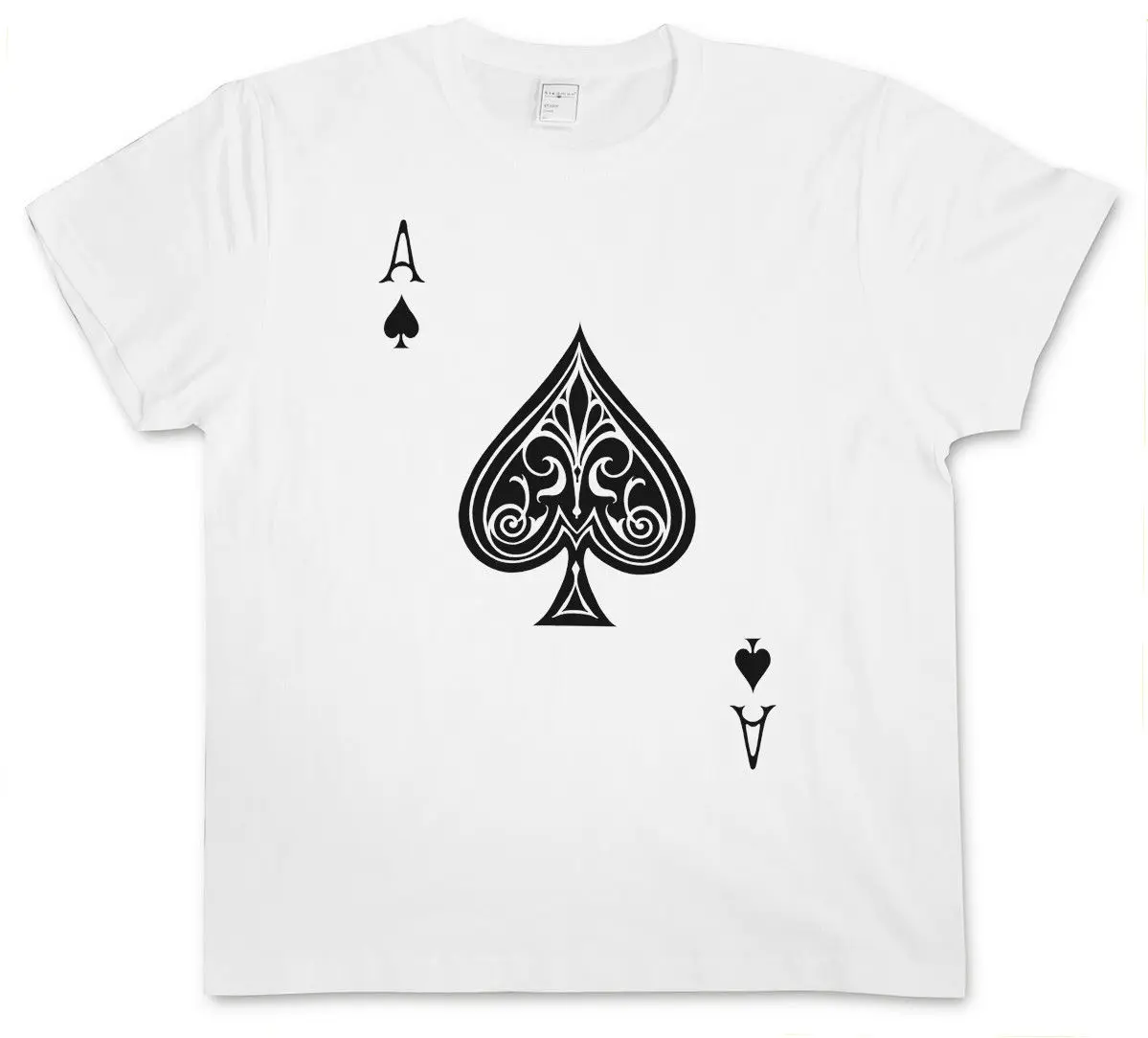 

ACE OF SPADES I T-SHIRT - Spade Ace Poker Card Casino Las Karte Royal Flush Pik Hipster Tees Summer Mens T Shirt