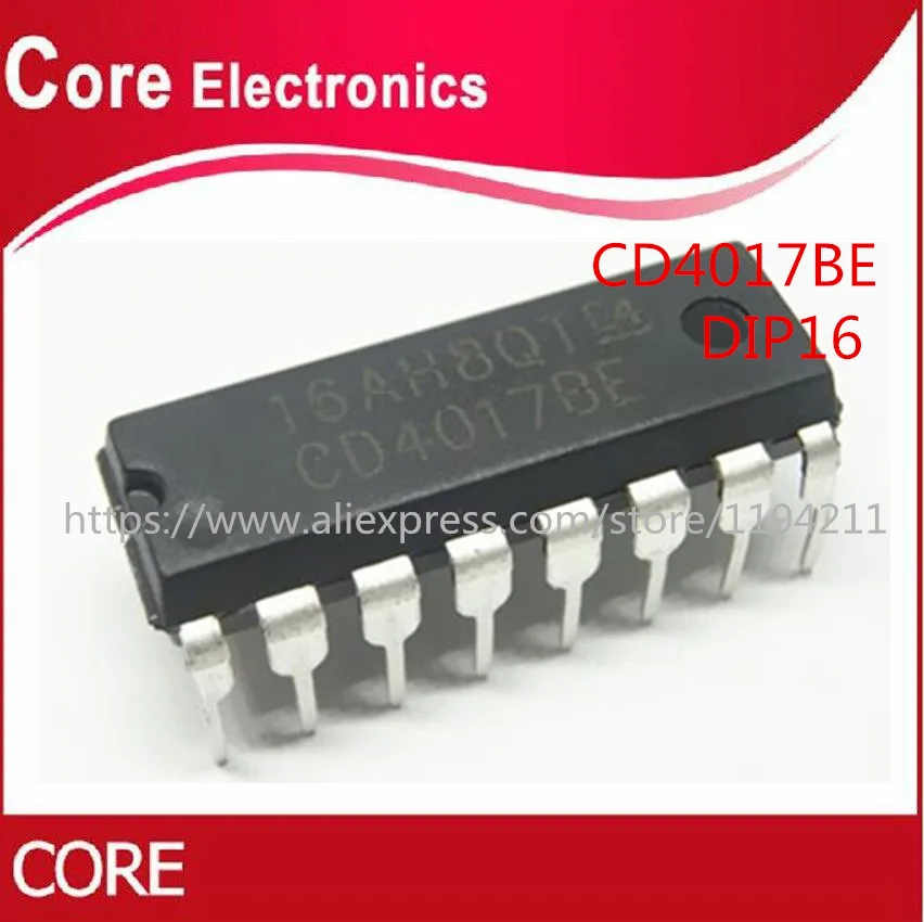 200 шт. CD4017BE DIP16 CD4017 DIP оригинальный IC|Интегральные схемы| |