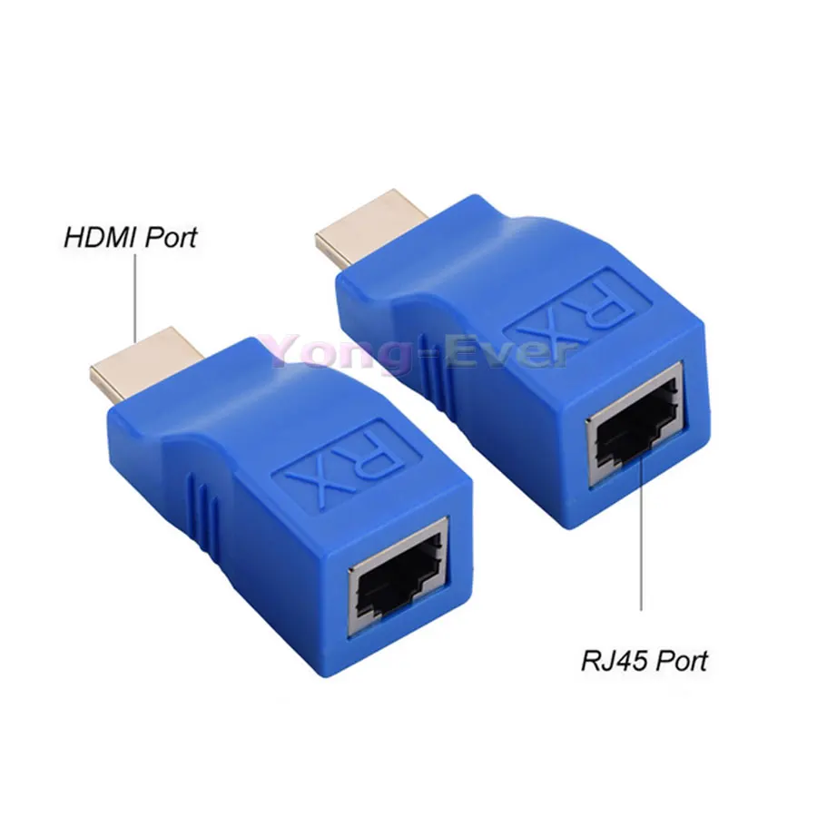 Новинка 2021 1 пара 30 м HDMI удлинитель передатчик TX/RX V1.4 HD 1080P более Cat5e CAT6 Ethernet кабель