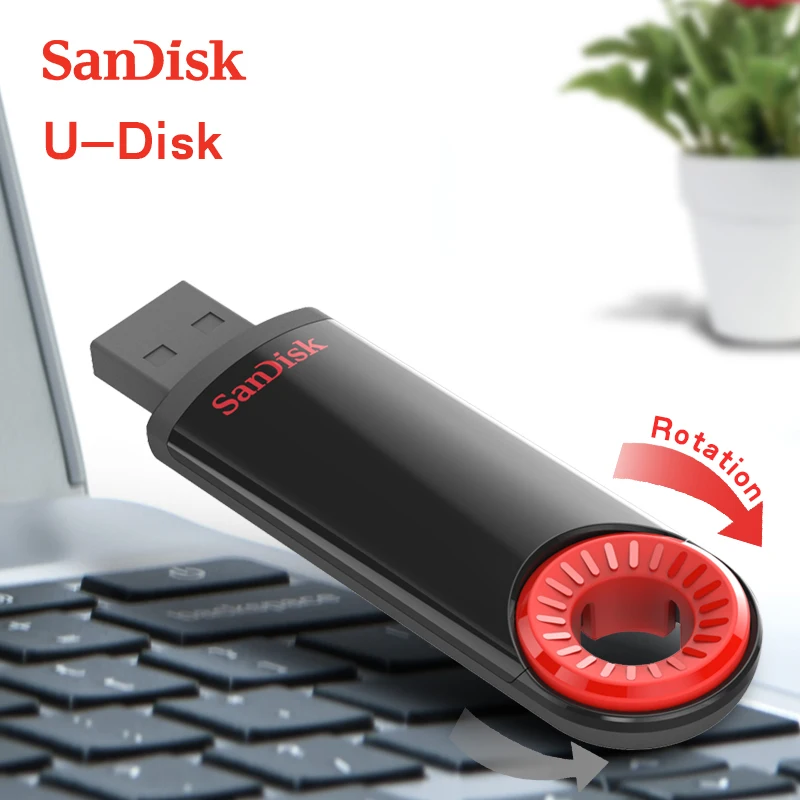 Оригинальный SanDisk USB накопители 32 ГБ вращающийся масштабируемый надежное
