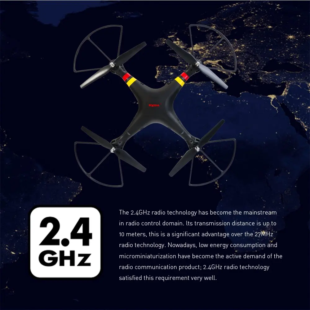 Syma X8C Квадрокоптер с камерой Wi-Fi RTF 2 4G 6-осевой 4CH Радиоуправляемый Дрон Безголовый
