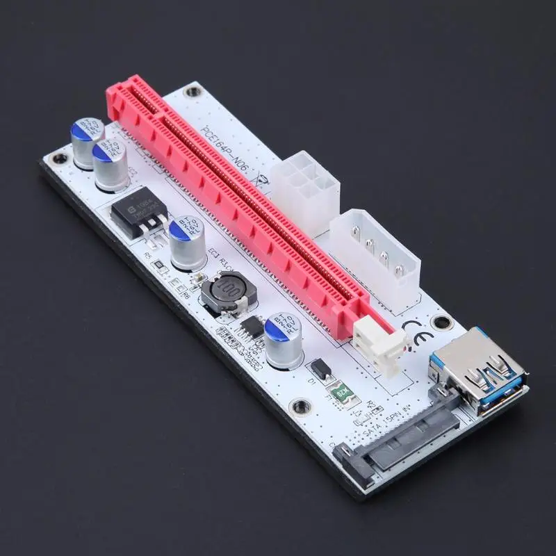 ALLOYSEED 60 см PCEI 64P N03 008S PCI E Riser Card Express 1X 16X USB3.0 адаптер карта удлинитель для BTC Miner