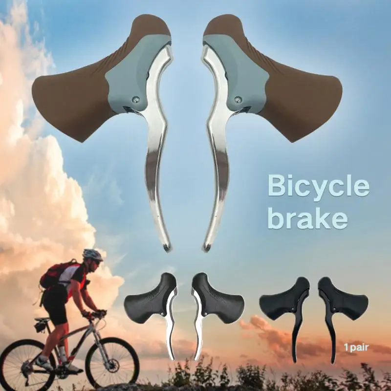 2PCS Bicycle Brake Crank Lightweight Road Bike Aluminium Alloy Sport Fixie Handle brake Lever Transmission | Спорт и развлечения