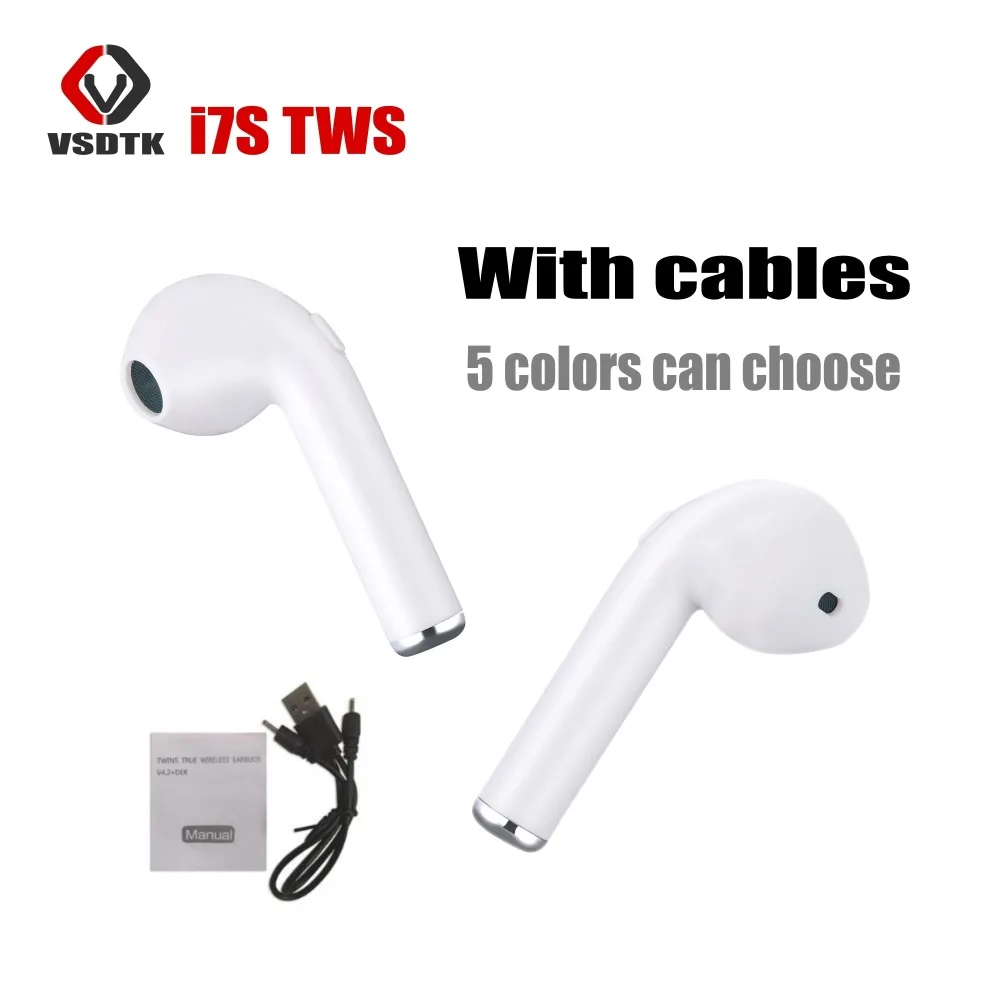Наушники вкладыши I7 i7s tws беспроводные Bluetooth наушники гарнитура с микрофоном для