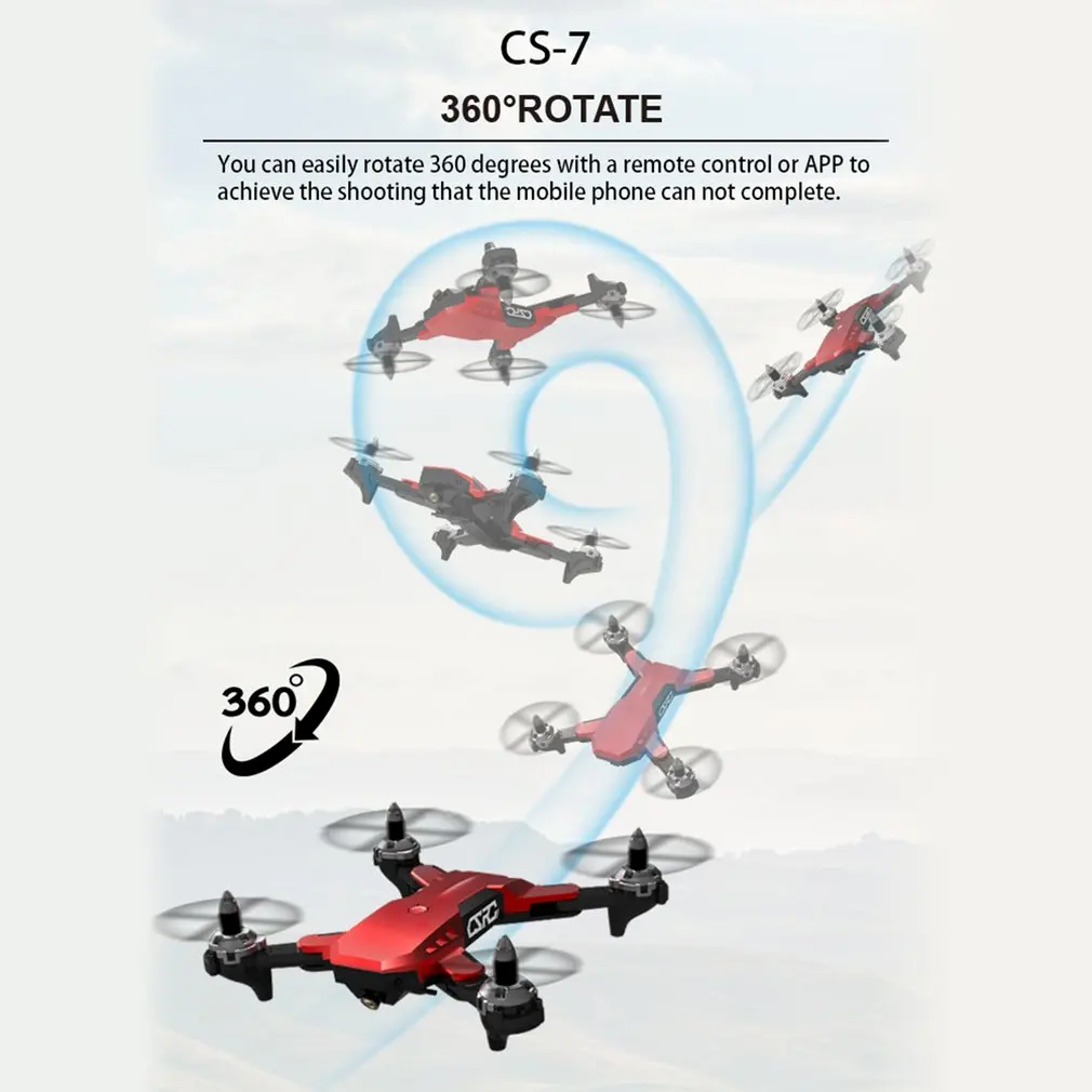 CS-7 складной Квадрокоптер с 4 канала 6-Axis Гироскопы uav 480P 720P 1080 Камера Скорость Регулируемый «Безголовый» режим ощущающий силу тяжести