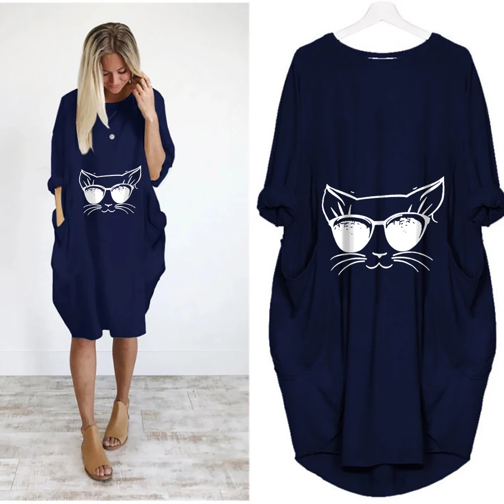 Модное летнее женское платье с леопардовым принтом размер по колено круглым