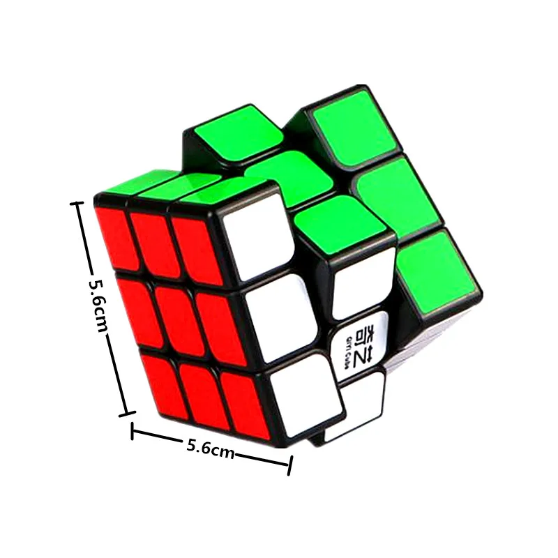 Профессиональный QIYI 3X3X3 куб 5 6 см 3x3 скорость для магического антистресс наклейка