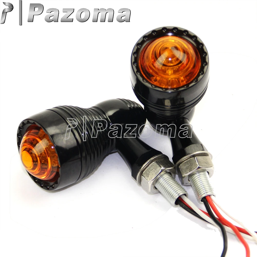 Запчасти для мотоцикла черный Янтарный светодиодный указатель поворота