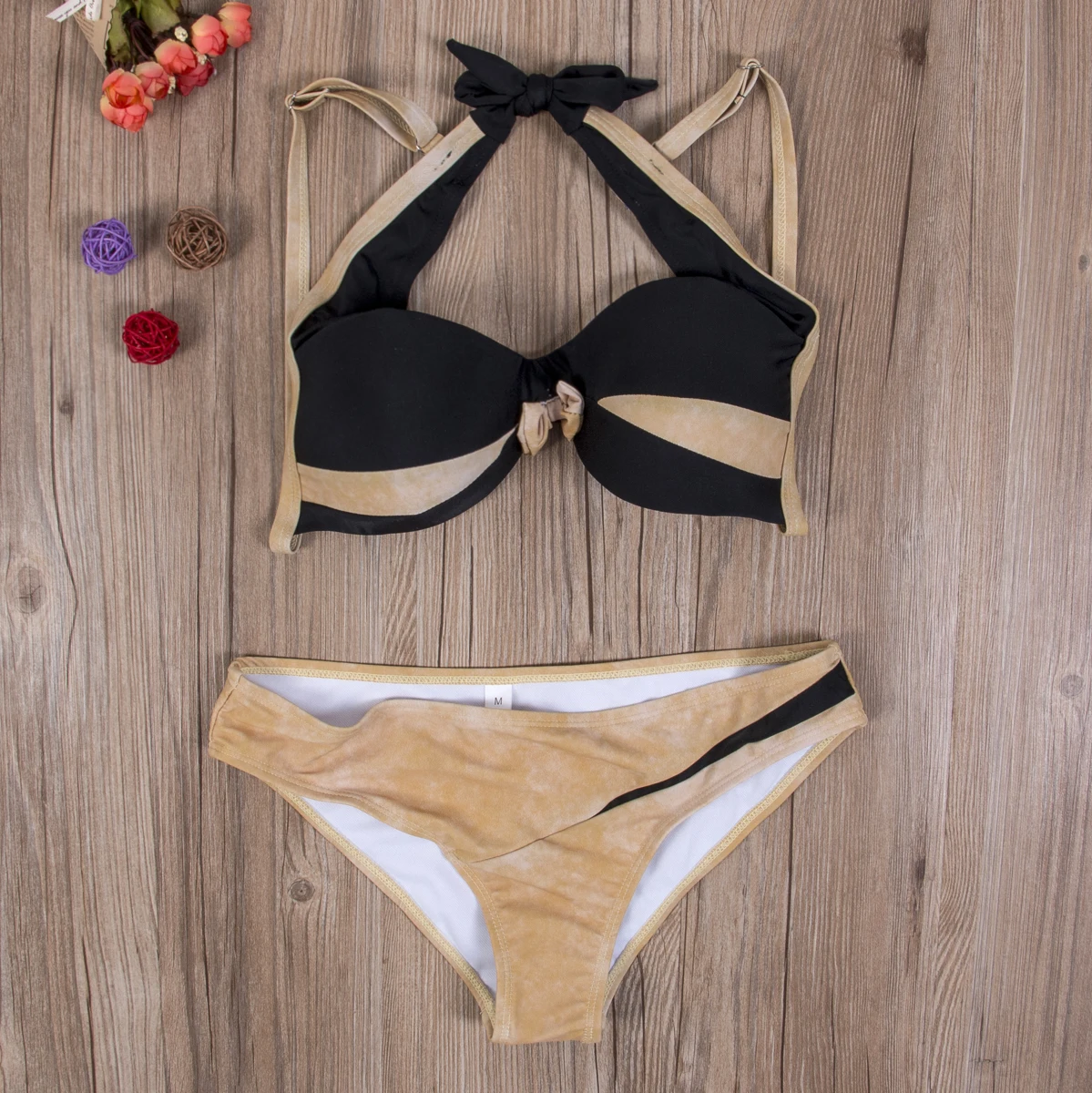 2018 новый сексуальный Для женщин Купальники Стильный контрастное бикини комплект