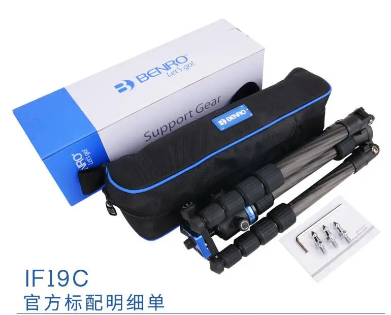 Штатив Benro IF19C из углеродного волокна Портативный штатив для путешествий камеры