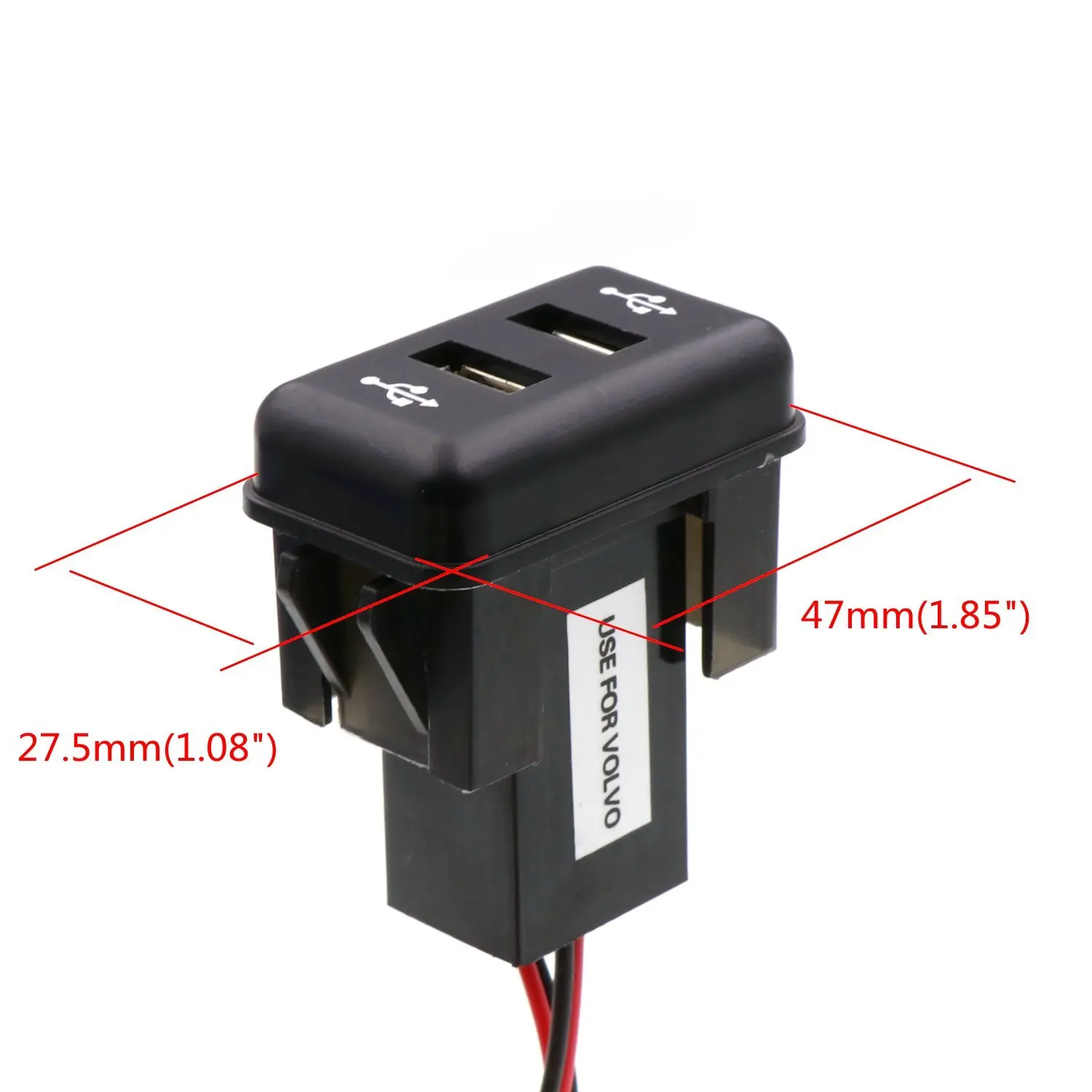 Автомобильное зарядное устройство ihens5 с двумя USB-портами аудиоразъемом для iphone