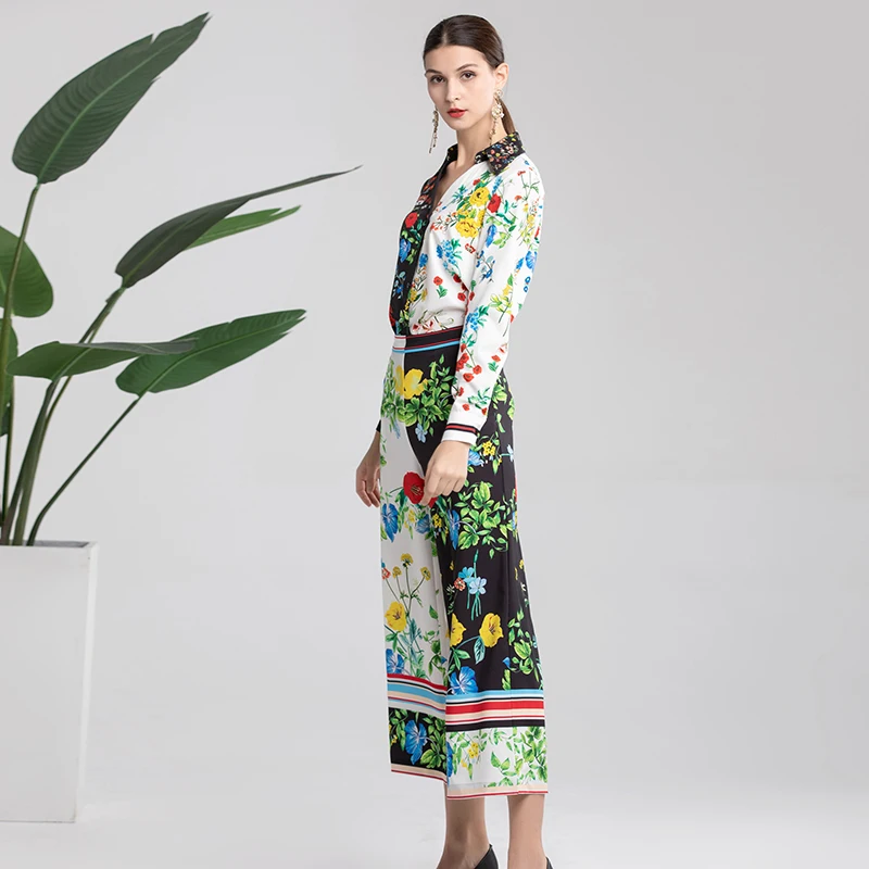 Весна 2019 красивые женские комплекты из 2 предметов с принтом высокое качество хит