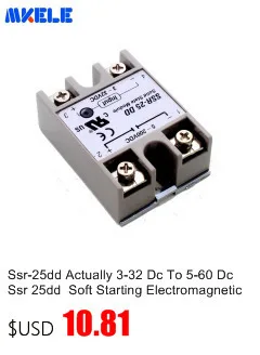 Ssr-25da постоянного тока 25А 3-32 В до 24-380 В трансформатор напряжения переменного тока Мягкий пусковой электромагнитный контактный релейный модуль твердотельное реле