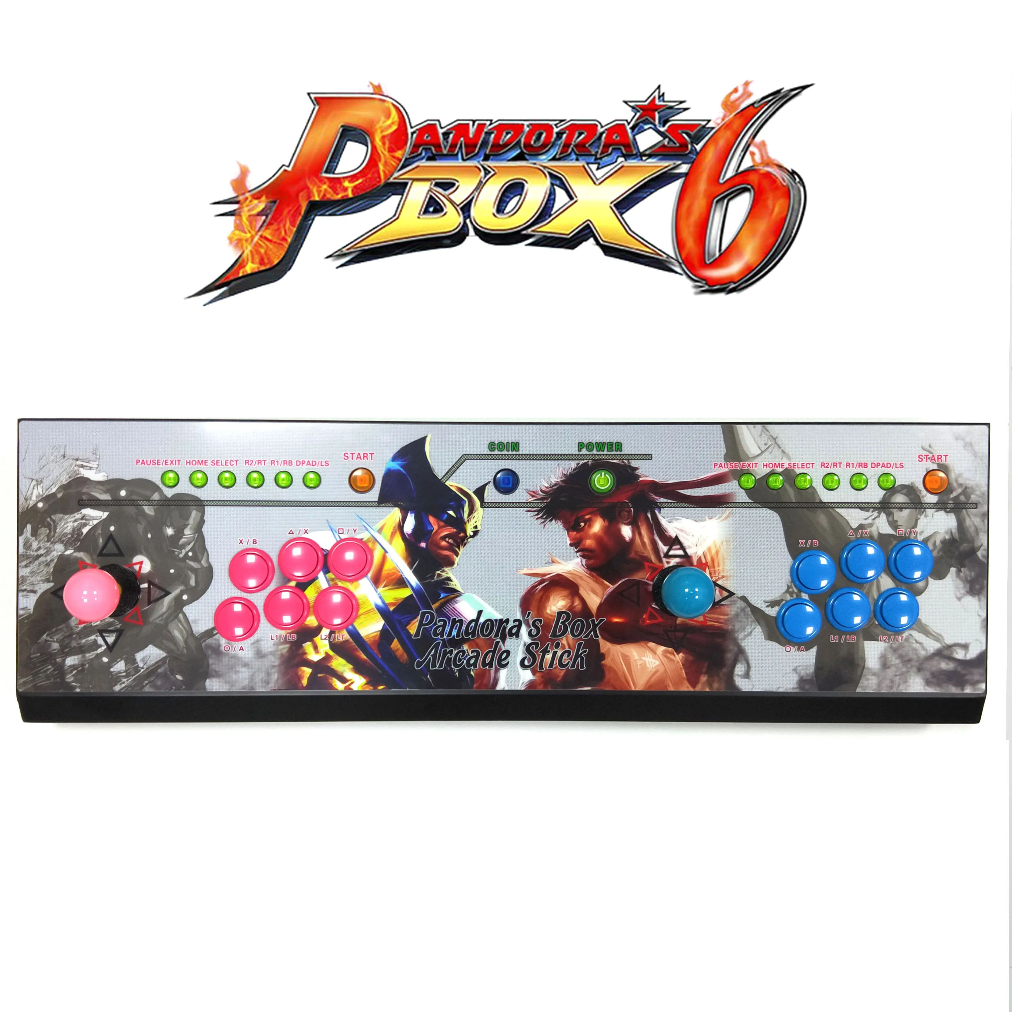 2 игрока 16 Гб/32 ГБ Pandora Box 6 1300 в 1 аркадная игровая консоль может добавить игры HDMI VGA Usb джойстик для ПК видео файтинг Ps3