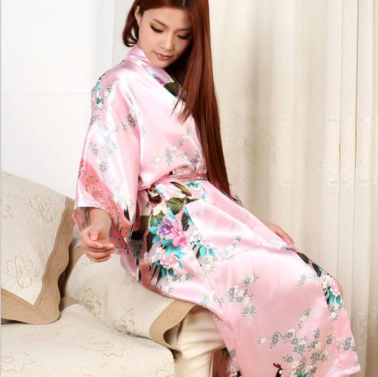 Шелк Для женщин короткие нижнее белье кимоно халат сексуальный Peignoir Femme для