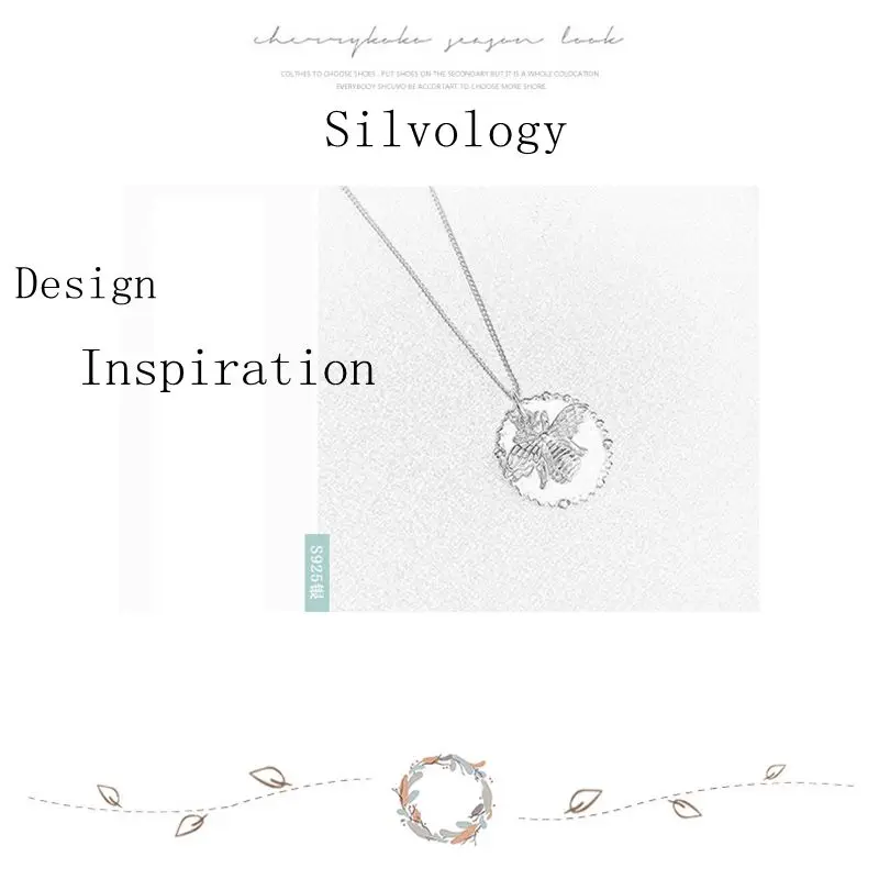 Серебряное ожерелье Silvology 925 пробы с мультяшными пчелами и насекомыми Золотое