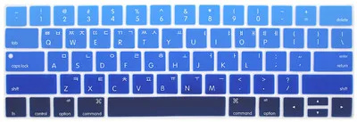 4 Корейская клавиатура чехол для Macbook Pro 1" A1706 15" A1707 с сенсорной панелью ID, США Радуга прочный силиконовый чехол для клавиатуры наклейка - Цвет: 4
