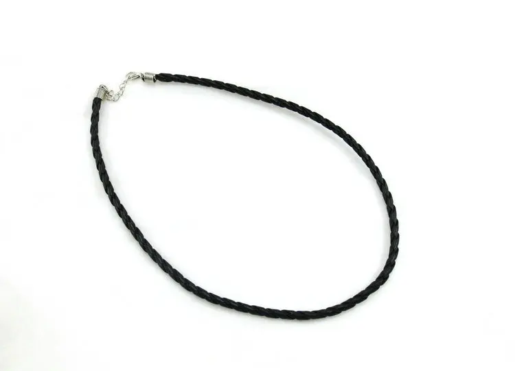 20pcs Black PU Leather Braided Cord Necklace Weave Chain Complementos Joyas Cuerda Accessories Jewelry Findings Necklaces Parts | Украшения