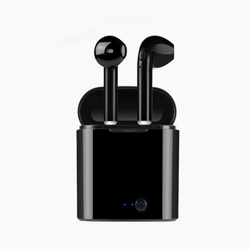 black I7s Беспроводная Гарнитура 3D стерео Bluetooth наушники полный Bluetooth сотовый телефон и ноутбук встроенный микрофон слушать музыку вызов - Цвет: black