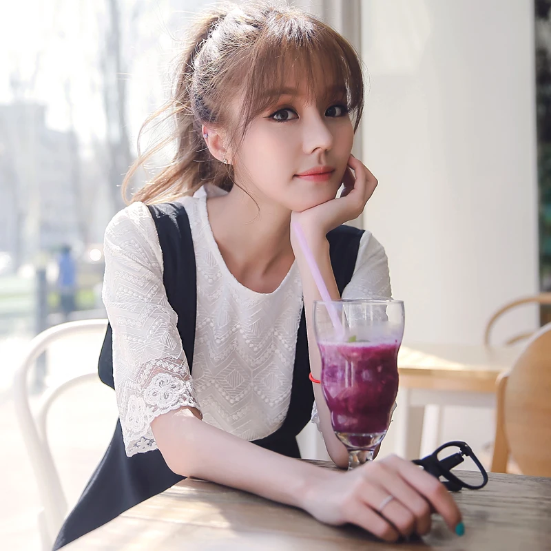 Women Sets lace t shirt and sling long skirt twinset 2018 summer sweet Korean fashion women strap dress two-piece drop shipping | Женская