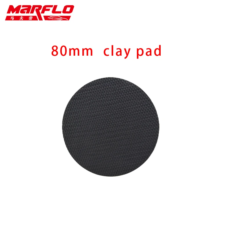 80mm MARFLO, мойка для автомобиля, тонкая, класс, Волшебная глина, панель, очищающая краска, перед машинным полированием, губка, воск, 6, 5, 4, 3 дюйма - Цвет: 80mm