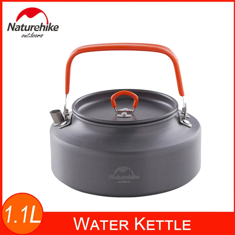 Naturehike 1.1L чайник алюминиевый горшок для воды с сумкой переноски компактный и