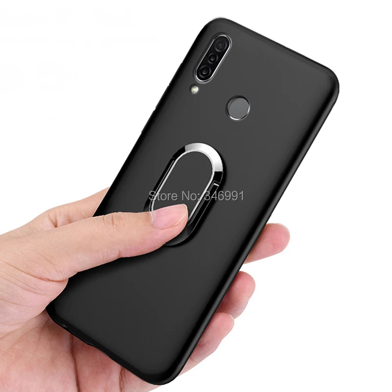umidigi a5 pro 4gb 32gb case luxury 6 3 inch soft black silicone magnetic car holder ring case for umidigi a5 pro phone cover free global shipping