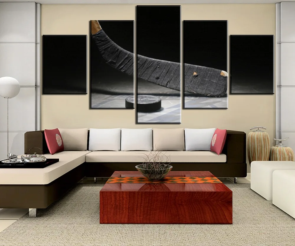 5 шт. холсте Хоккей оборудование Куадрос Картины на Модульная картина для