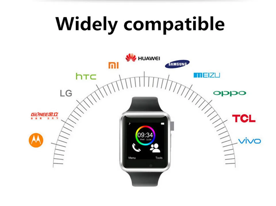 Новые смарт-часы A1 с камерой и шагометром, sim-картой, Смарт-часы для Xiaomi, huawei, htc, Android Phone, лучше, чем Y1 DZ09 GT08