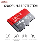 Карта памяти Microsd SanDisk A1, 128 ГБ, 64 ГБ, 98, МБс., 32 ГБ, 16 ГБ, 256 ГБ, класс 10