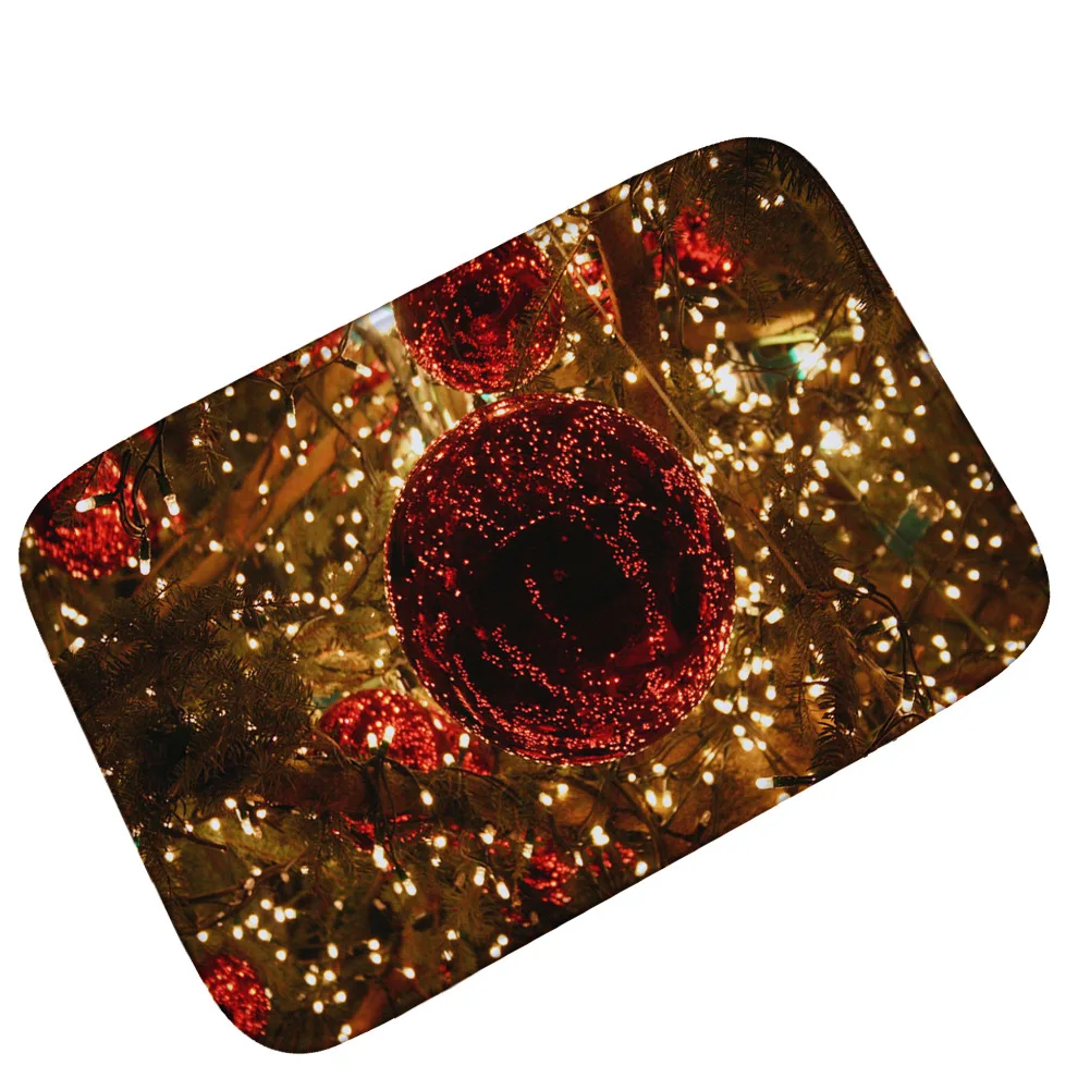 Vintage Soft Winter Christmas Anti Slip Absorbent Flannel Home Welcome Mat Carpet Outdoor Door Entrance Mats Kitchen Rug | Дом и сад