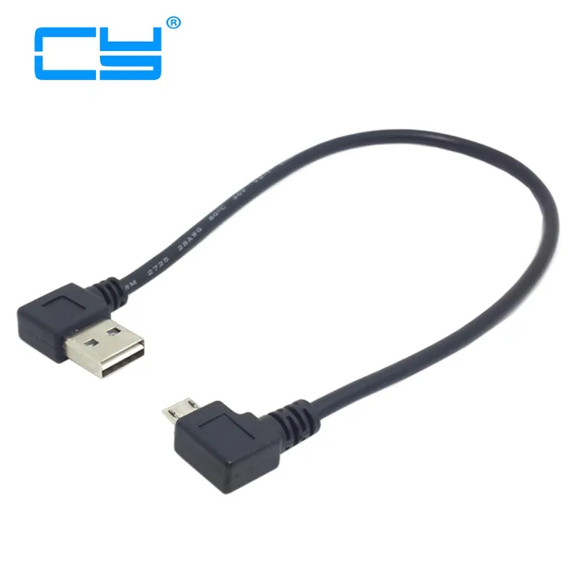 Двусторонний левый правый угловой 90 градусов USB 2 0 штекер на Micro 5-контактный