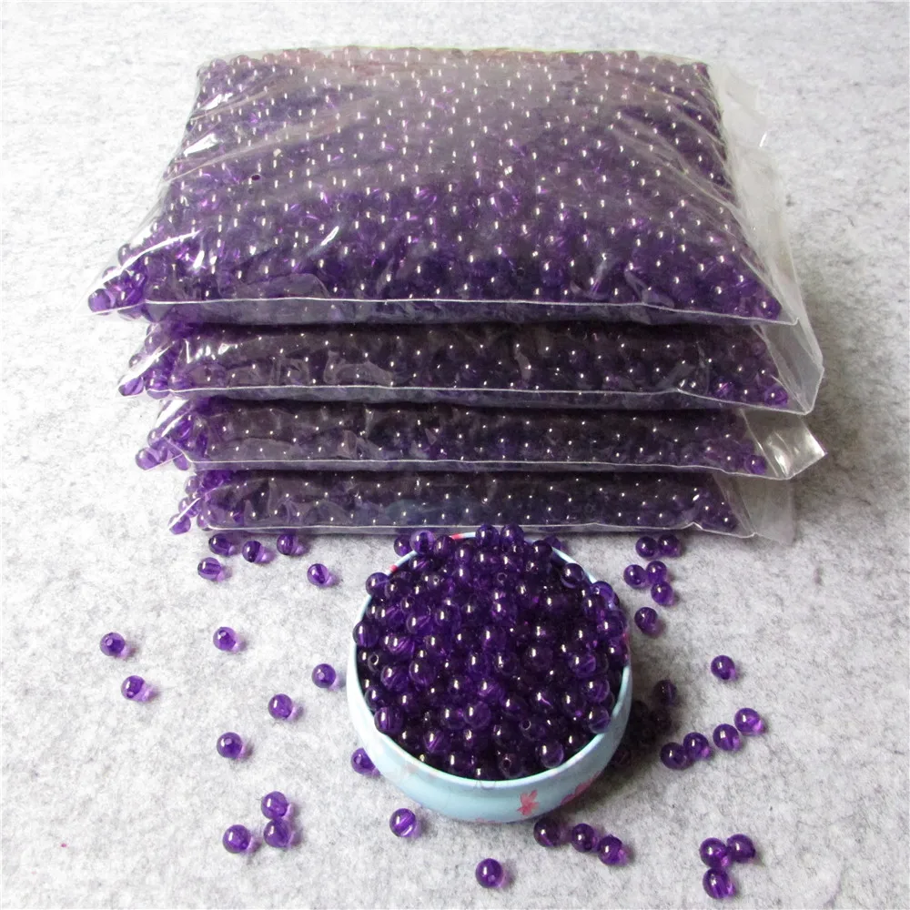 

purple Acryl Beads Pearl 500g Imitation Handmade Findings DIY Making Necklaces Bracelet Jewelry