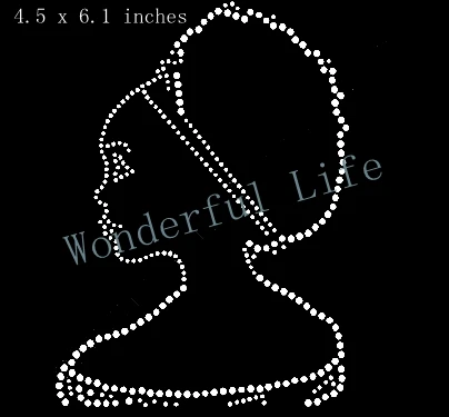 Бесплатная доставка Горячая фиксация узор из страз передача девушка