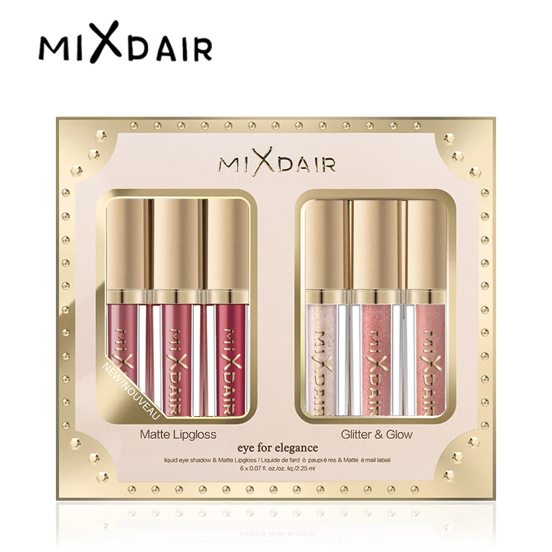 MIXDAIR 6 шт./компл. матовый блеск для губ водонепроницаемая жидкая помада блестящие