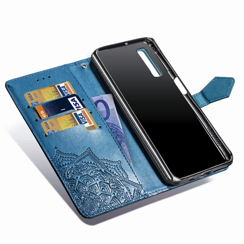 Кожаный чехол для Fundas Samsung Galaxy A7 2018 Coque A9 Капа тиснение флип кошелек телефона сумки