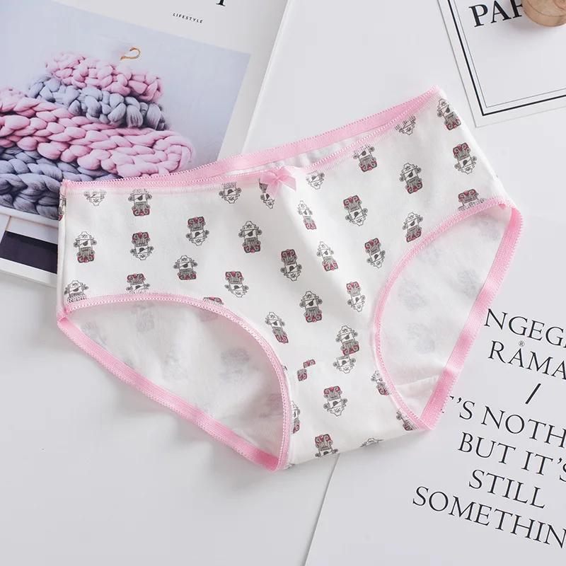 5 Girls Cotton Underwear Kids Cartoon Printed Panties Teenage Short Briefs Casual Young Girls Soft Underpants Majtki Dziewczynka - Цвет: 5