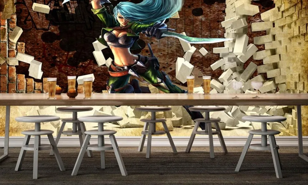 3d фотообои на заказ нетканые обои с изображением кирпичной стены героев Союза